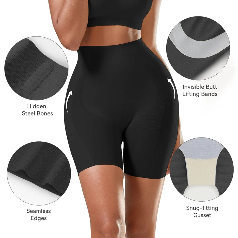 Luxiera High Waist Shapewear Shorts - Tummy Control & Slimming Underwear for Women