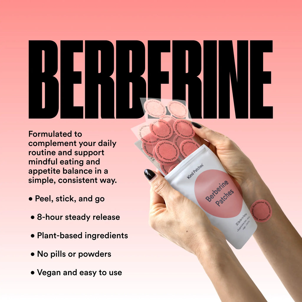 Kind Patches: 30 Berberine Patches, Steady Release, Vegan, 1 Month Pack