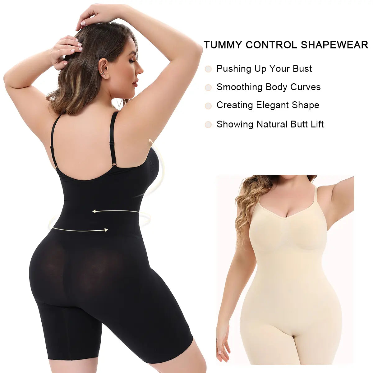SHAPERX Tummy Control Seamless Shapewear Full Body Women'S Bodysuit Ultra Stretch Fabric Customizable Fit Breathable Mesh Design Comfortable Fit