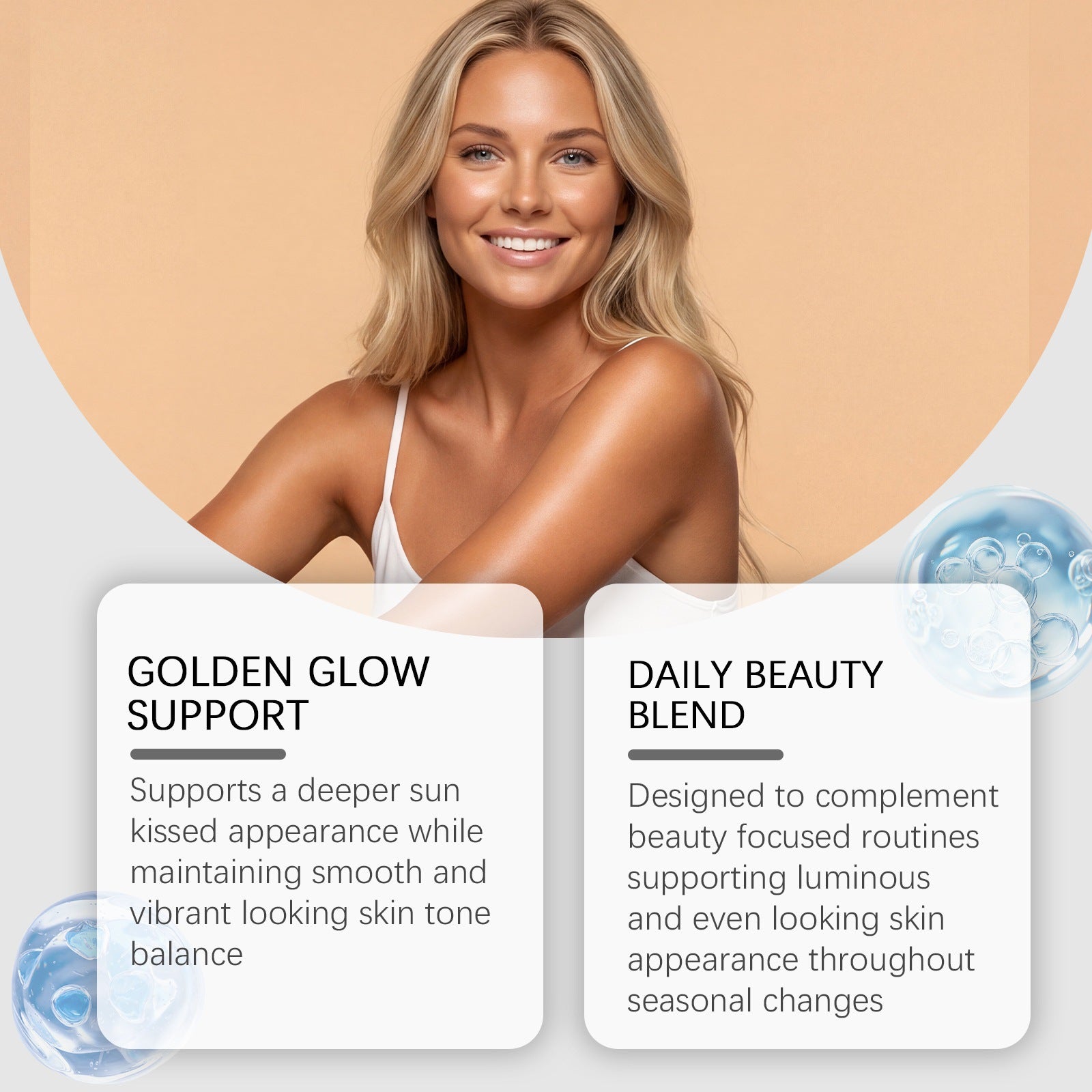 Summer Body Tanning Gentle Care to Enhance Skin Radiance, Natural Care